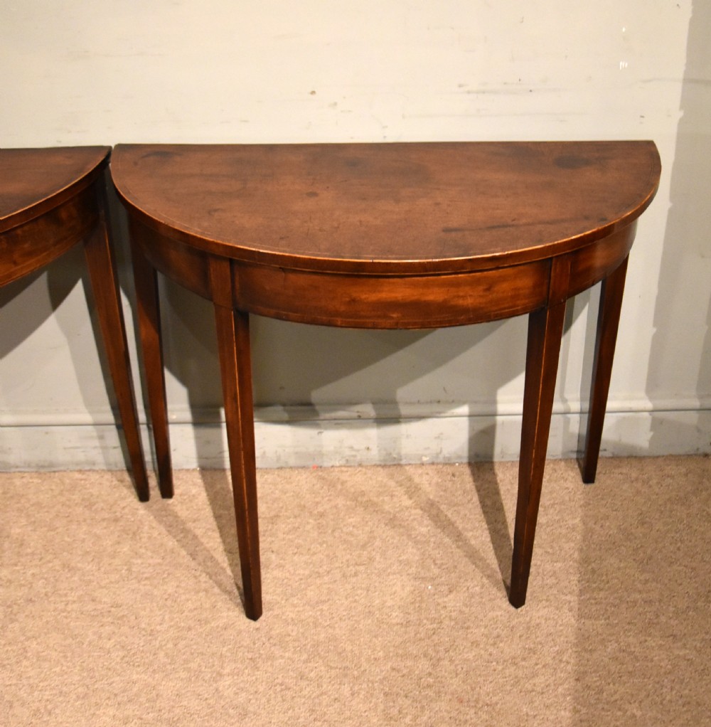 George III mahogany console side tables View III