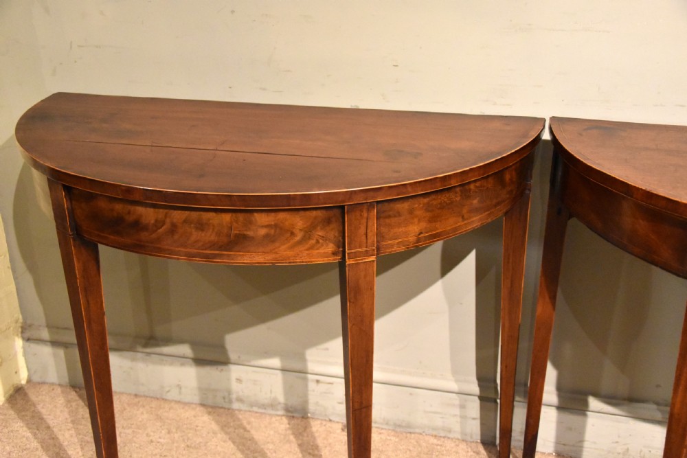 George III mahogany console side tables View IV