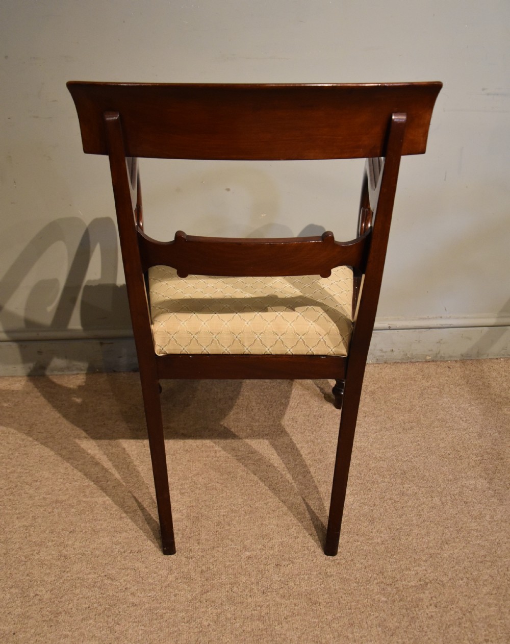 Regency period mahogany scroll armchair  View V