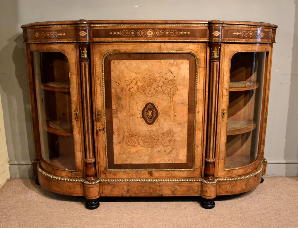 19th century walnut credenza / sideboard