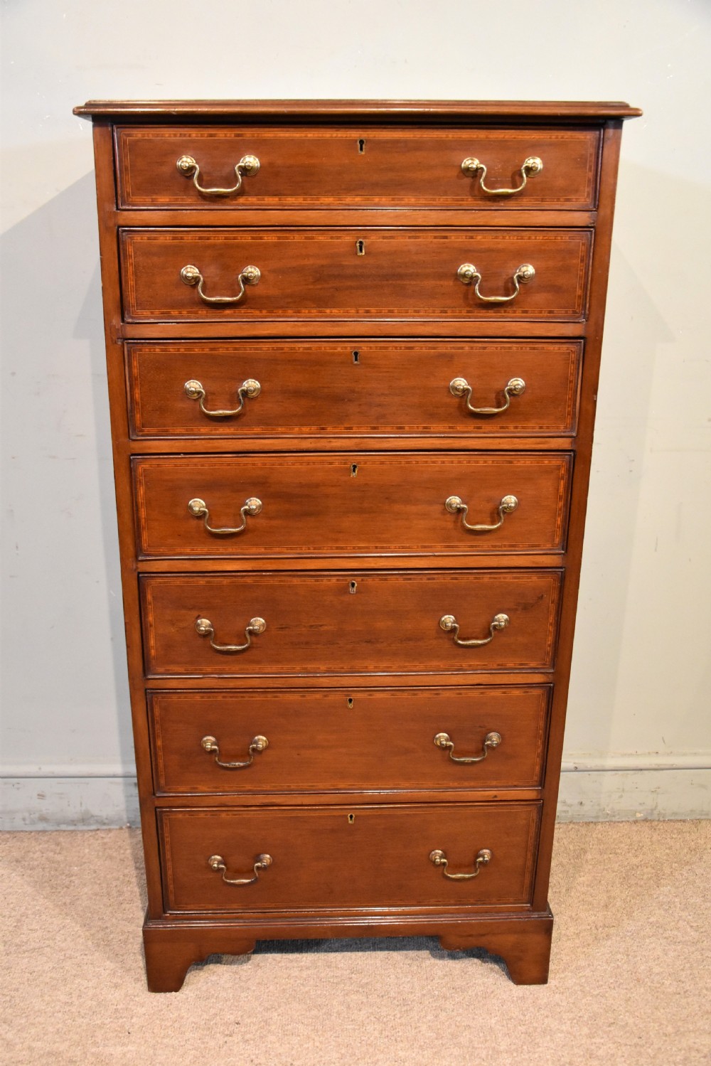Edwardian mahogany Wellington chest Spillman & Co