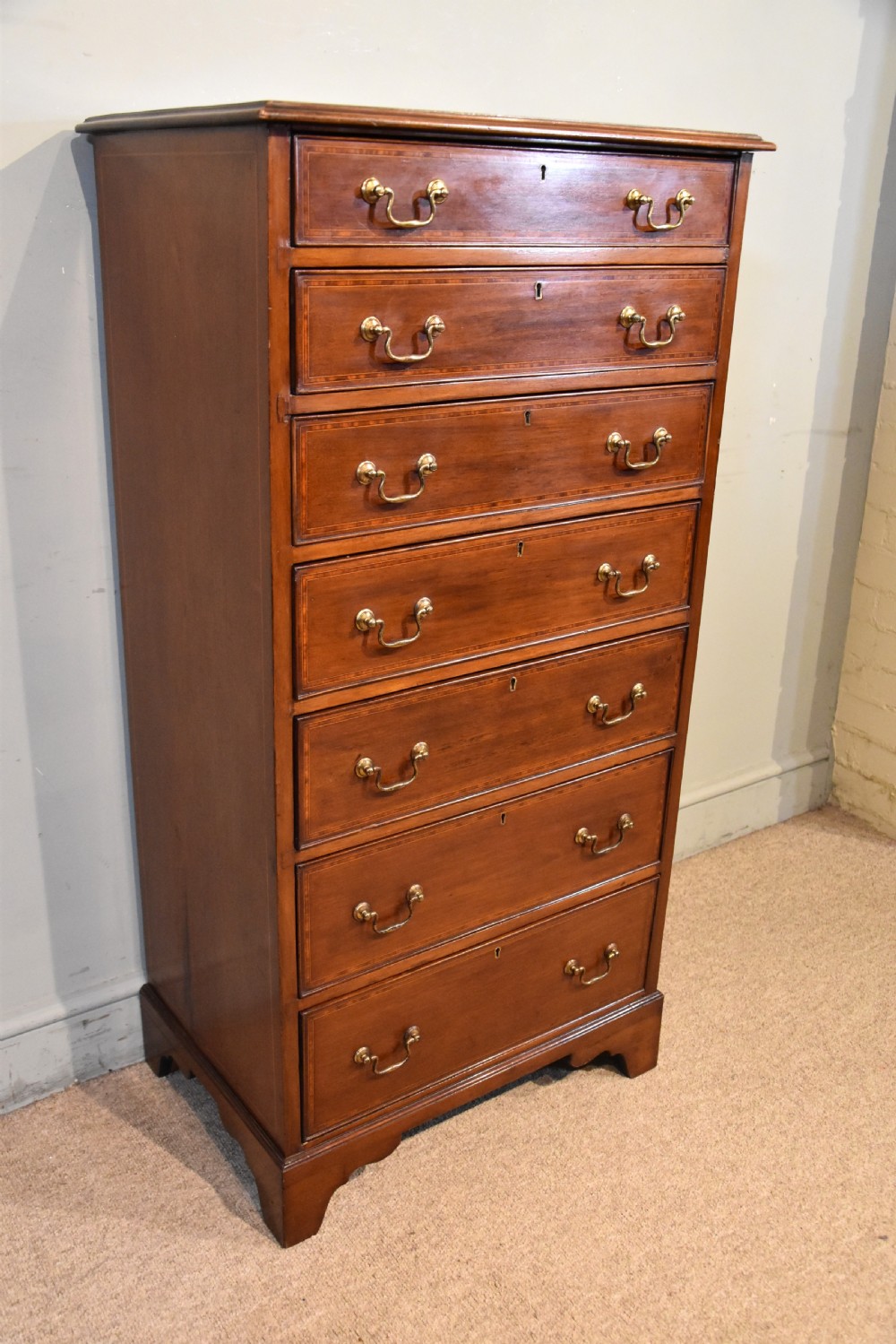 Edwardian mahogany Wellington chest Spillman & Co View II