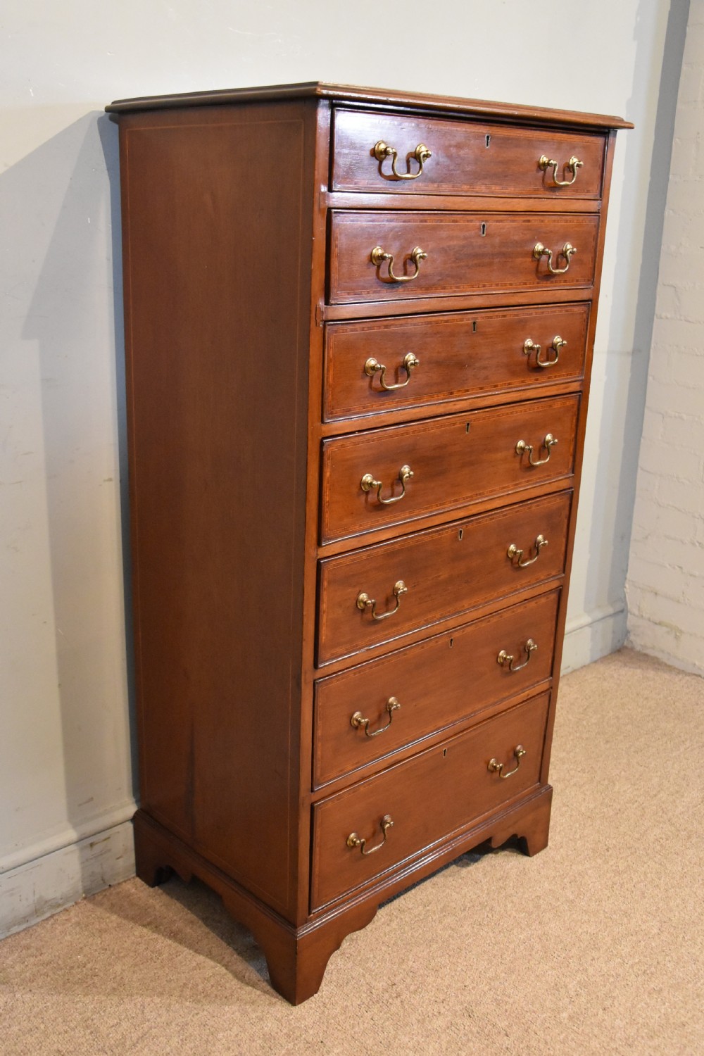 Edwardian mahogany Wellington chest Spillman & Co View V
