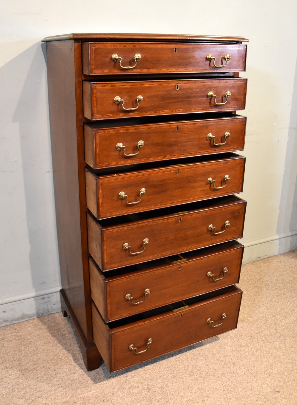 Edwardian mahogany Wellington chest Spillman & Co View VII
