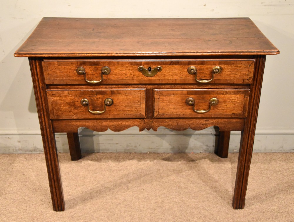 George III oak lowboy side table