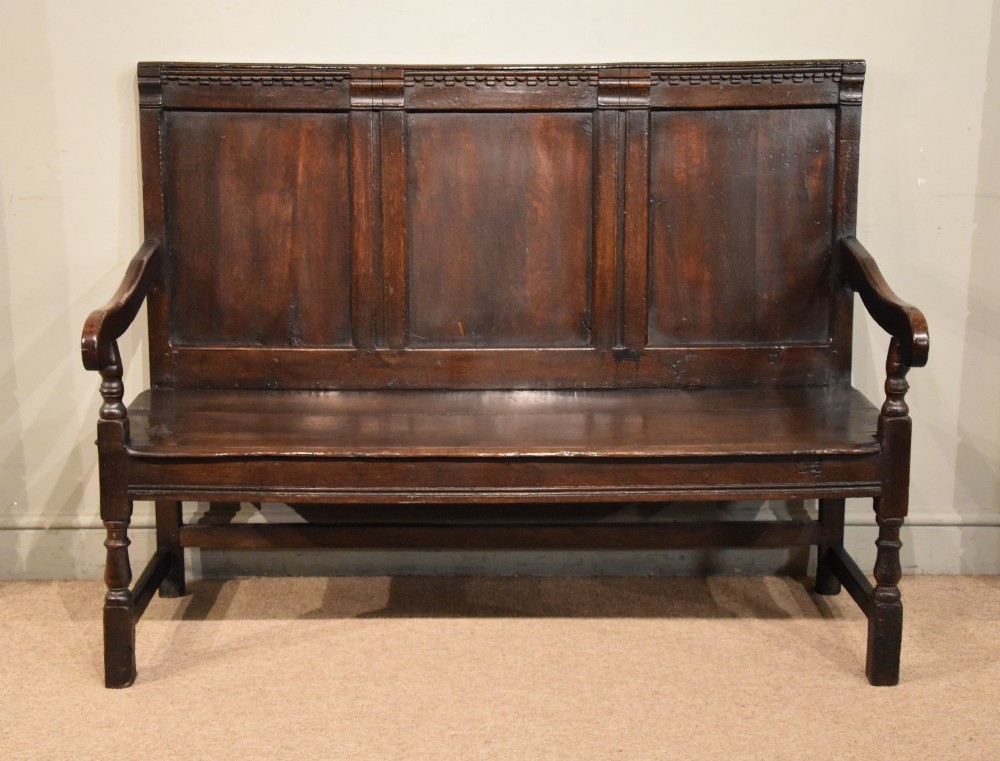 18th century oak settle / bench