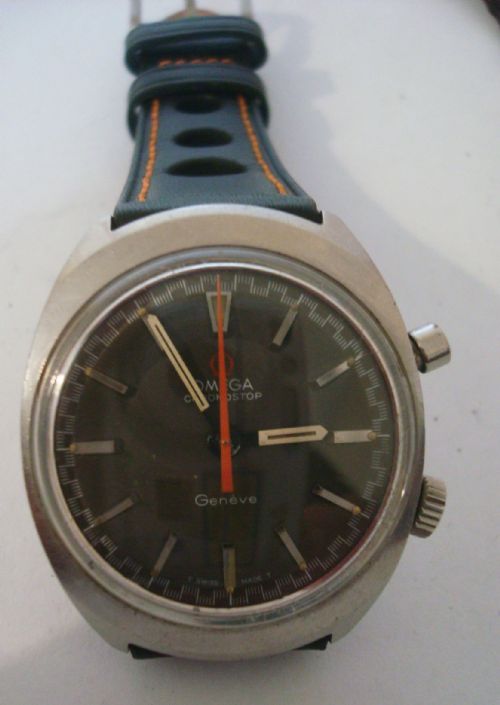 Vintage gentleman's 1968 Omega Chronostop stainless steel wristwatch