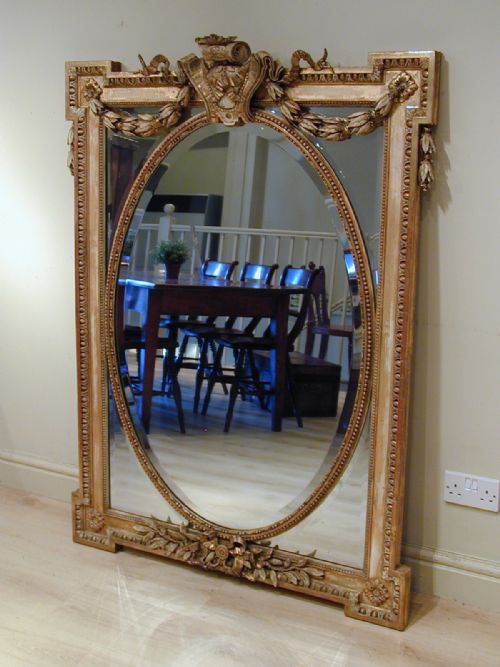 MAGNIFICENT MARGIN WALL MIRROR OR OVERMANTEL - ADDITIONAL PHOTO 1