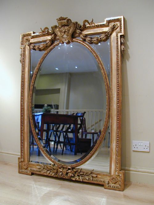 MAGNIFICENT MARGIN WALL MIRROR OR OVERMANTEL - ADDITIONAL PHOTO 5