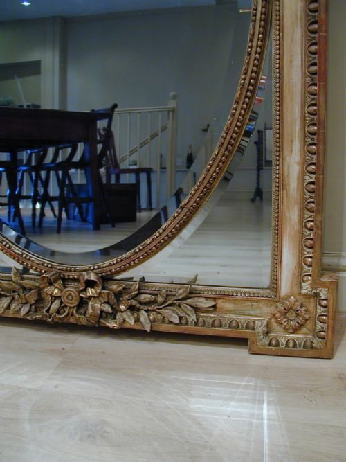 MAGNIFICENT MARGIN WALL MIRROR OR OVERMANTEL - ADDITIONAL PHOTO 6