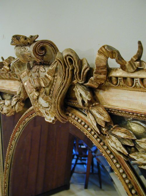 MAGNIFICENT MARGIN WALL MIRROR OR OVERMANTEL - ADDITIONAL PHOTO 7