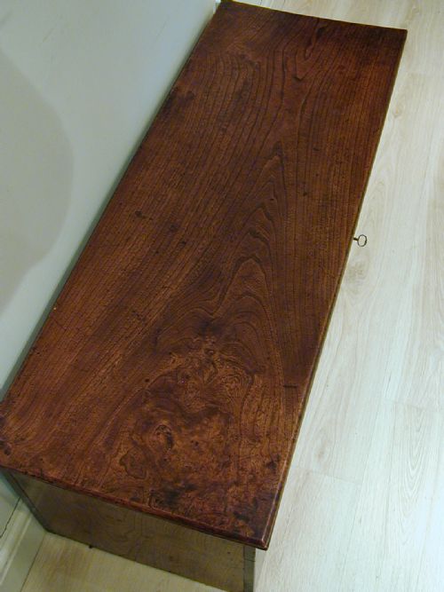 A SUPERB EARLY 19TH CENTURY GEORGIAN STORAGE TRUNK - ADDITIONAL PHOTO 3