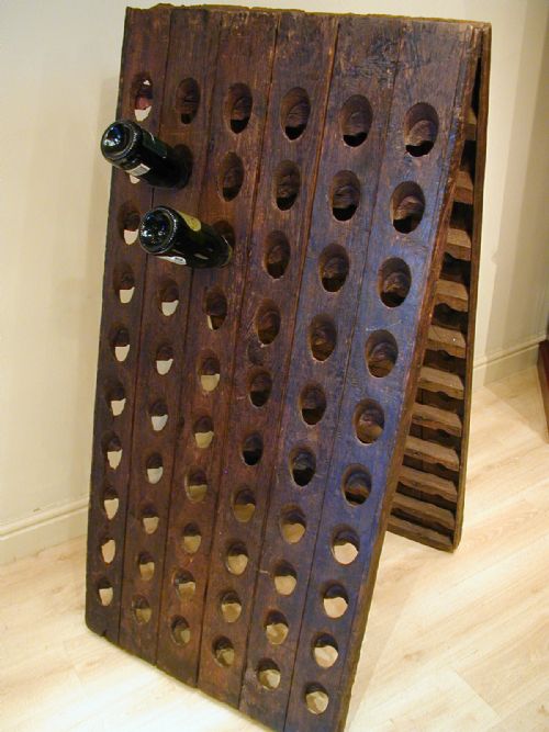 A STUNNING SOLID OAK WINE RACK - ADDITIONAL PHOTO 2