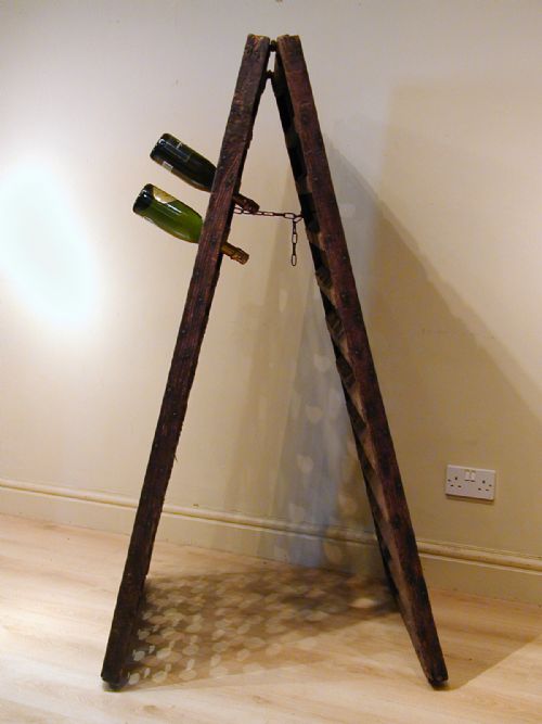 A STUNNING SOLID OAK WINE RACK - ADDITIONAL PHOTO 3