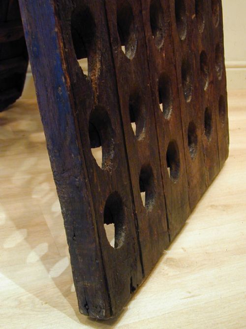 A STUNNING SOLID OAK WINE RACK - ADDITIONAL PHOTO 6