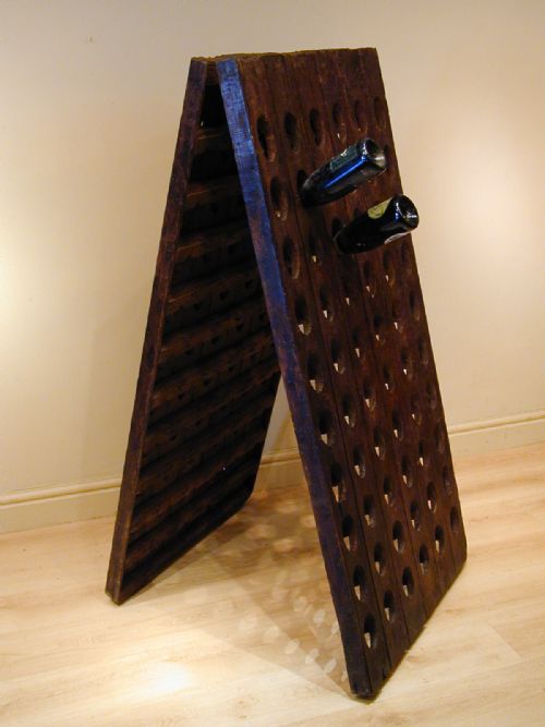 A STUNNING SOLID OAK WINE RACK - ADDITIONAL PHOTO 7