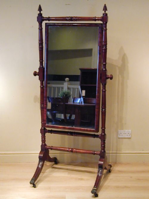 FINE 19TH CENTURY CHEVAL DRESSING MIRROR - ADDITIONAL PHOTO 9