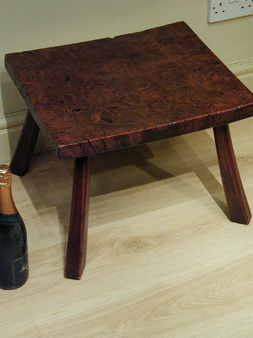 ARTS CRAFTS LOW BURRWOOD TABLE - ADDITIONAL PHOTO 2