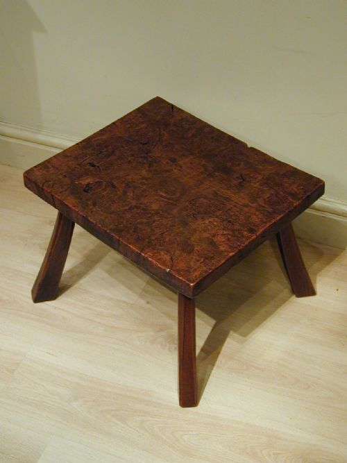 ARTS CRAFTS LOW BURRWOOD TABLE - ADDITIONAL PHOTO 4
