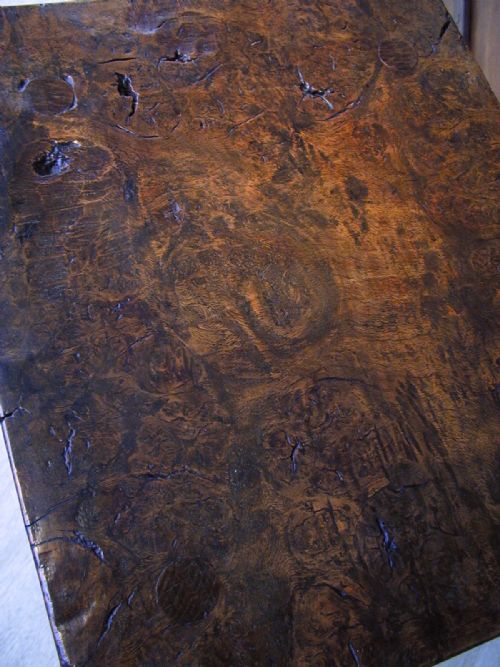 ARTS CRAFTS LOW BURRWOOD TABLE - ADDITIONAL PHOTO 12