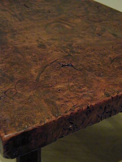 ARTS CRAFTS LOW BURRWOOD TABLE - ADDITIONAL PHOTO 13