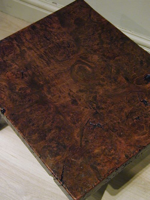 ARTS CRAFTS LOW BURRWOOD TABLE - ADDITIONAL PHOTO 1