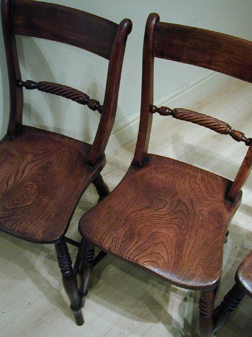 AN EXQUISITE SET OF SIX COUNTRY CHAIRS - ADDITIONAL PHOTO 6