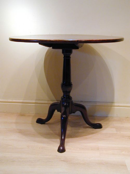 A VERY FINE GEORGIAN TRIPOD TABLE - ADDITIONAL PHOTO 2