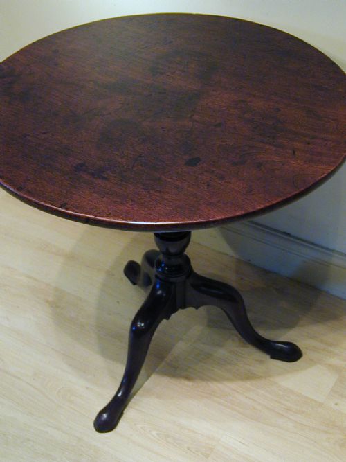 A VERY FINE GEORGIAN TRIPOD TABLE - ADDITIONAL PHOTO 3