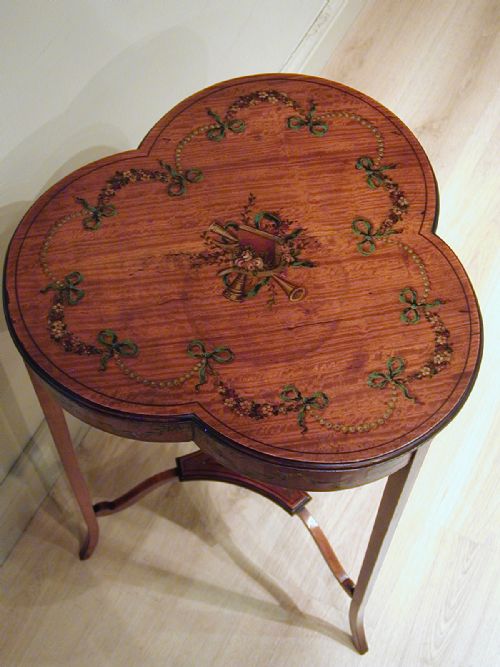 AN EXCEPTIONAL SATINWOOD OCCASIONAL TABLE - ADDITIONAL PHOTO 9