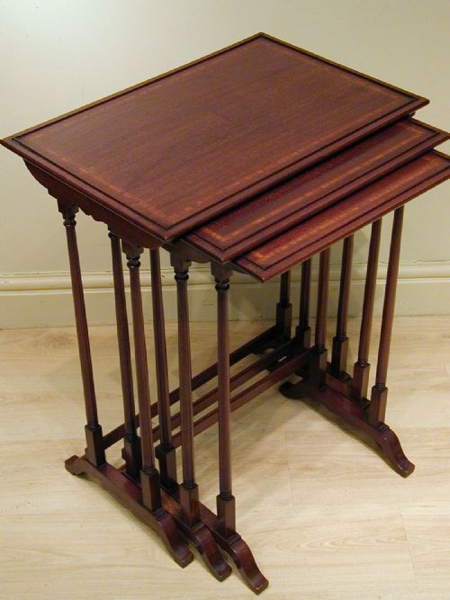 A FINE NEST OF EDWARDIAN TABLES - ADDITIONAL PHOTO 5