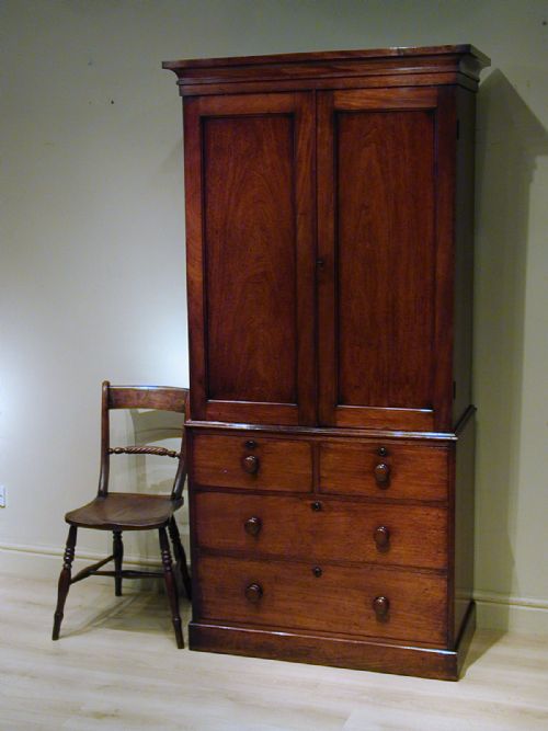 a charming small linen press wardrobe - CATEGORY: ANTIQUE WARDROBES - DATED 1850
