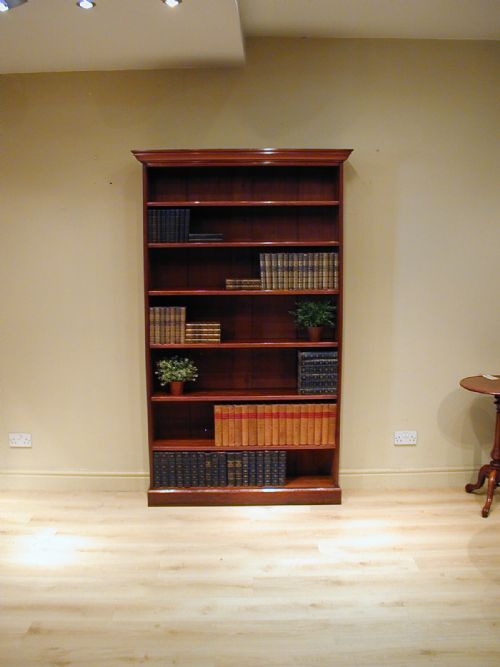 fine quality tall open bookcase - CATEGORY: ANTIQUE BOOKCASES - DATED 1900