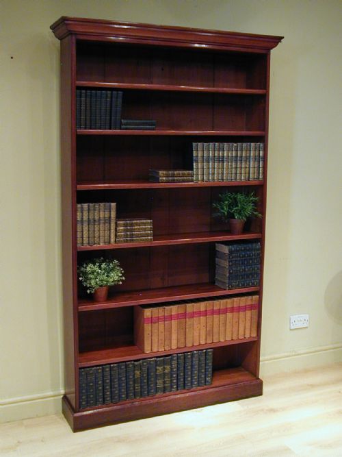 FINE QUALITY TALL OPEN BOOKCASE - ADDITIONAL PHOTO 2