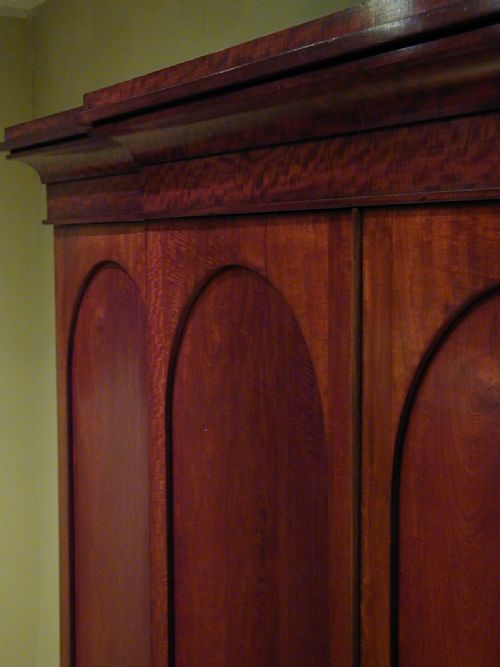 A FINE MID19TH CENTURY FOURDOOR WARDOBE - ADDITIONAL PHOTO 5