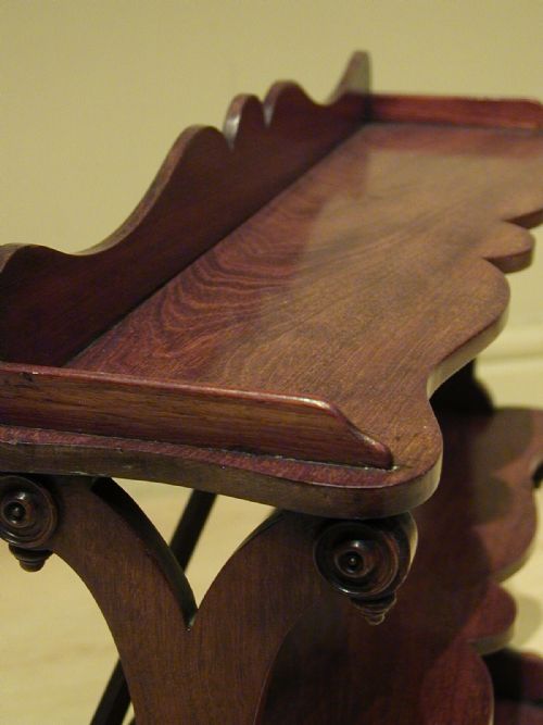 A FINE SET OF VICTORIAN WALLHANGING SHELVES - ADDITIONAL PHOTO 12