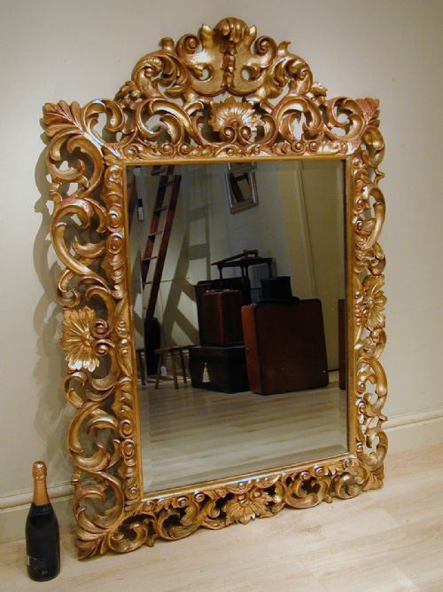 A BEAUTIFUL MID19TH CENTURY GILTWOOD MIRROR - ADDITIONAL PHOTO 5