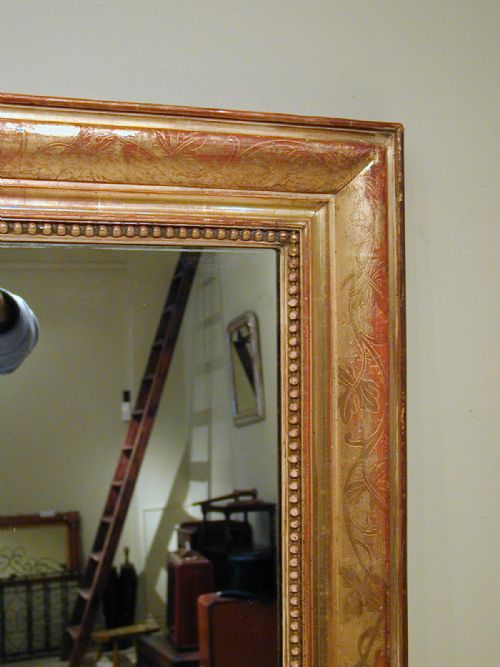 A VERY FINE LARGE GILT FRAMED MIRROR - ADDITIONAL PHOTO 3