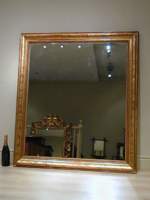 A VERY FINE LARGE GILT FRAMED MIRROR - ADDITIONAL PHOTO 7