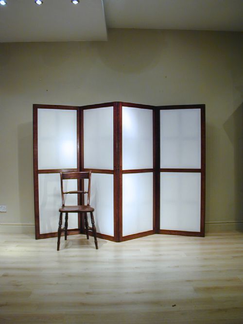 fourfold screen of the highest quality - CATEGORY: ANTIQUE MISCELLANEOUS - DATED 1850