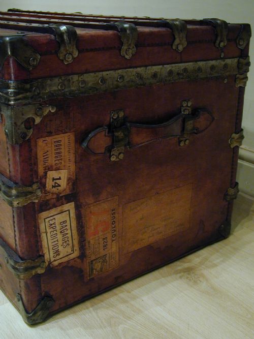 A BEAUTIFUL EDWARDIAN STEAMER TRUNK - ADDITIONAL PHOTO 5