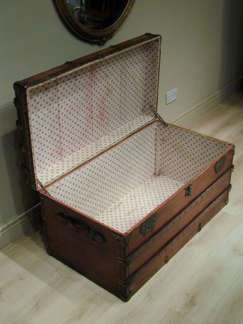 A BEAUTIFUL EDWARDIAN STEAMER TRUNK - ADDITIONAL PHOTO 9