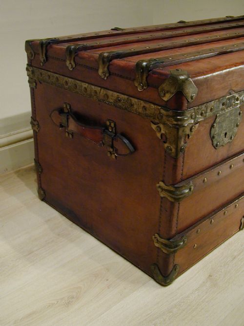 A BEAUTIFUL EDWARDIAN STEAMER TRUNK - ADDITIONAL PHOTO 14