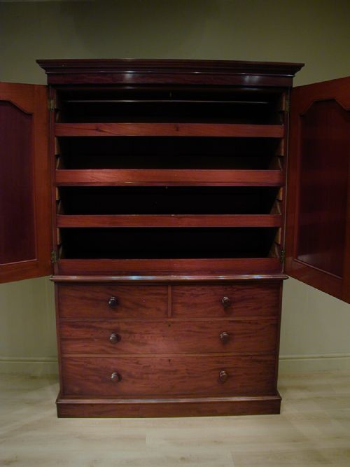 A VERY FINE 19TH CENTURY LINEN PRESS - ADDITIONAL PHOTO 14