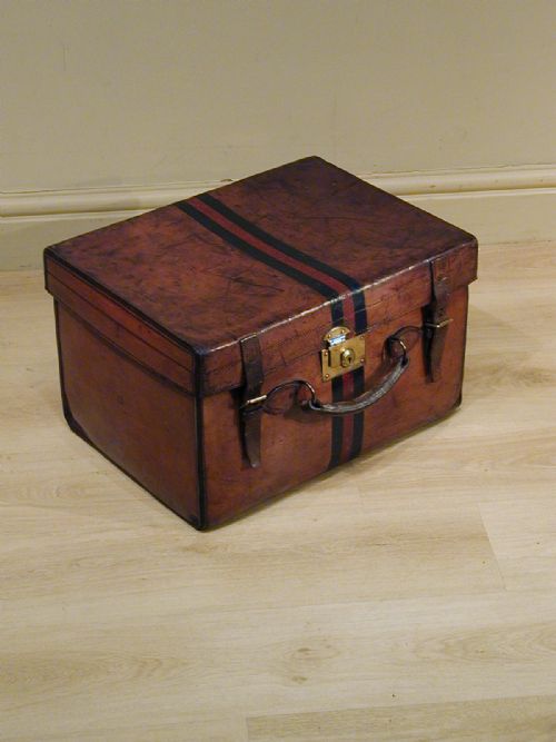 A Beautiful Vintage Leather Hat Box