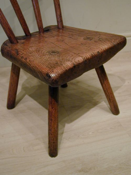 A BEAUTIFULLY RUSTIC PRIMITIVE CHAIR - ADDITIONAL PHOTO 5