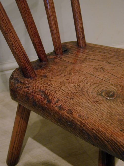 A BEAUTIFULLY RUSTIC PRIMITIVE CHAIR - ADDITIONAL PHOTO 7