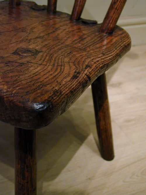 A BEAUTIFULLY RUSTIC PRIMITIVE CHAIR - ADDITIONAL PHOTO 9