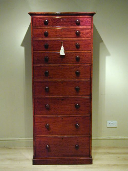 A RARE VICTORIAN CHEST OF NINE DRAWERS - ADDITIONAL PHOTO 1