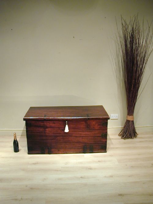 a magnificent solid camphorwood trunk - CATEGORY: ANTIQUE CHESTS - DATED 1750